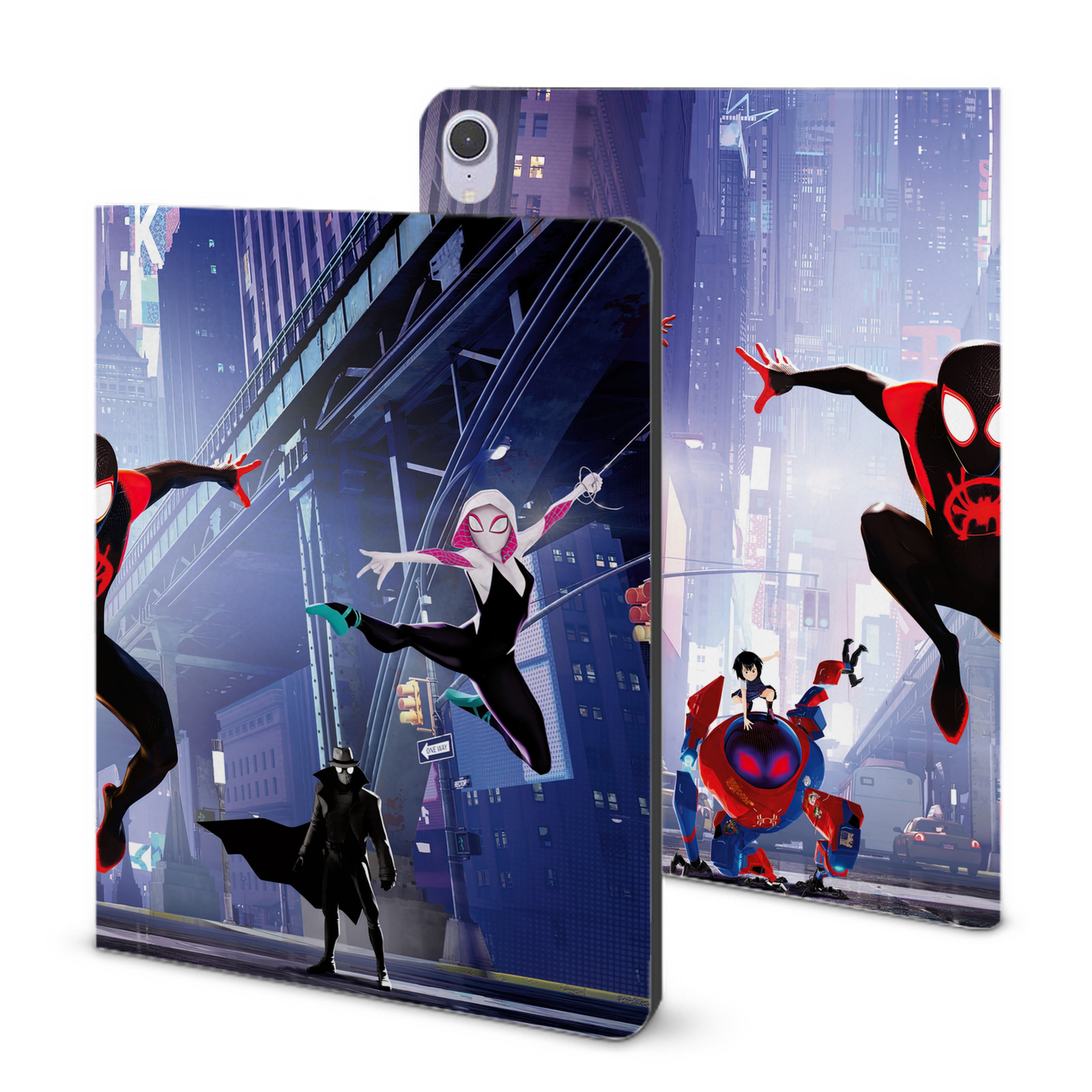 （画像用） Spider Man スパイダーマン IPad ケース ブック型 PUレザー TPU 耐衝撃 軽量 薄型 ペン収納なし 全面保護 IPad 各モデル対応